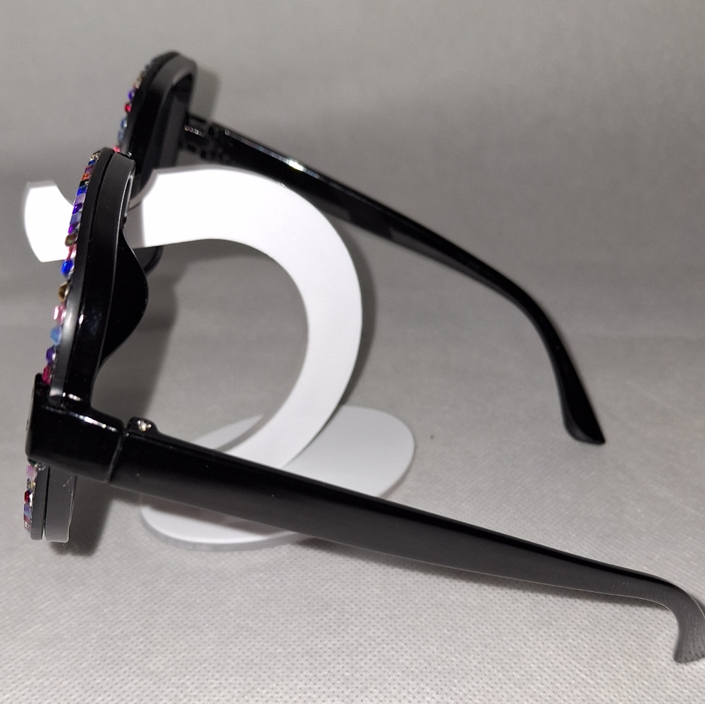 Multicolor Rhinestone Embellished Sunglasses - image 4